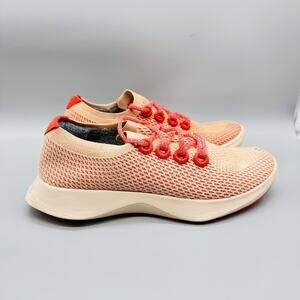Allbirds Shoes Mens 9.5 Beige Red Knit Tree Dasher Running Athletic Sneakers